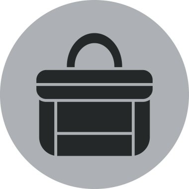 Valiz ikonu, vektör illüstrasyonu