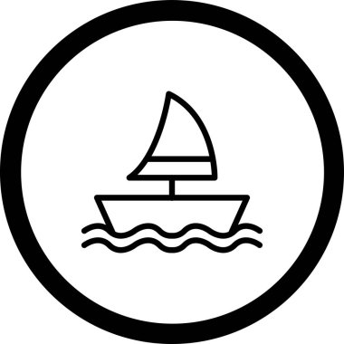 Tekne ikonu. Vektör illüstrasyonu