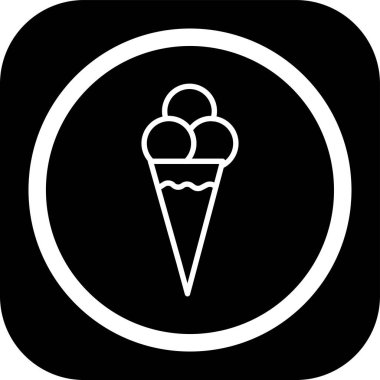 dondurma ikonu vektör illüstrasyonu
