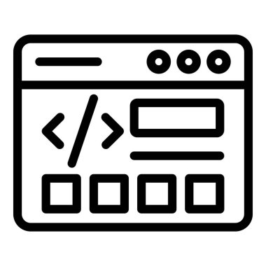 Web arayüzü simgesi, vektör illüstrasyonu