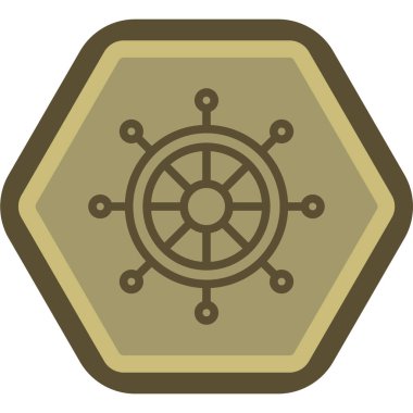 Gemi. Web simgesi basit illüstrasyon