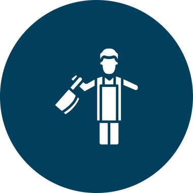 Tornavidalı bir adamın vektör çizimi