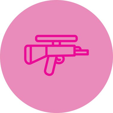 Modern b 'nin vektör illüstrasyonu simge tabancasından yoksun