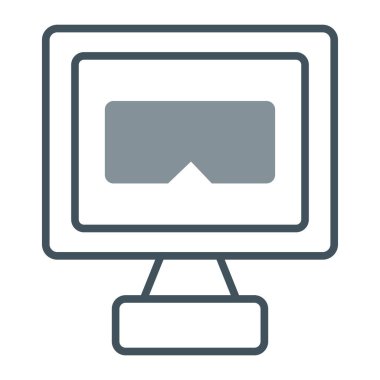 Bilgisayar izleyici simgesi ana hat biçiminde