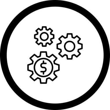 dişli simgesi vektör illüstrasyonu