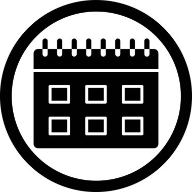 Takvim. Web simgesi vektör illüstrasyonu