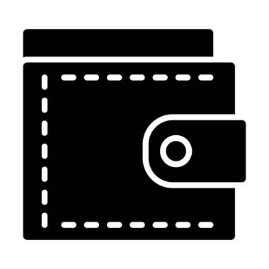 Cüzdan. Web simgesi basit tasarım