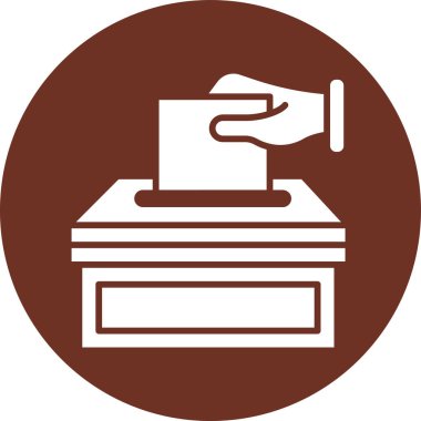 Oy kutusu simgesi. Basit resimleme