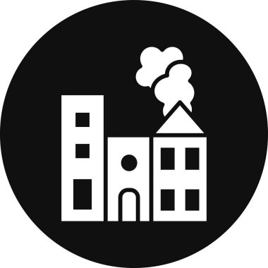 Fabrika simgesinin vektör illüstrasyonu