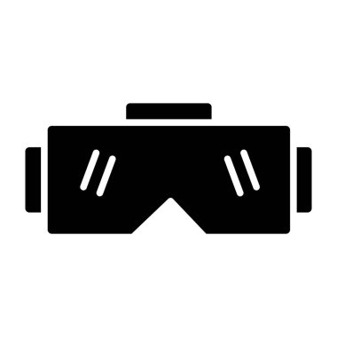 vr gözlük simgesi, basit vektör illüstrasyonu