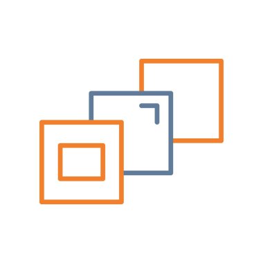 iş ve finans düz renkli simge.