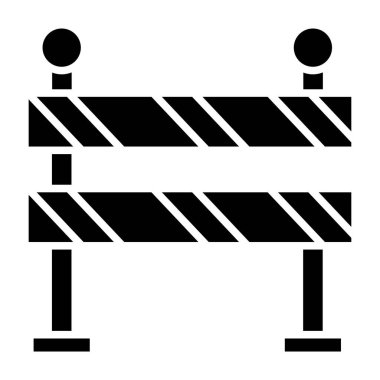 Moda biçimi izole edilmiş arkaplanda bariyer simgesi