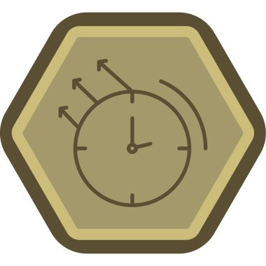 Saat simgesi. vektör illüstrasyonu