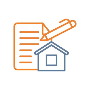 Ana hatlarda vektör evi simgesi. Çizim. ev simgesi