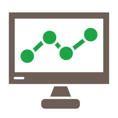 Ekranı grafik simgesi ve vektör tasarımı ile izle