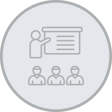 izleyici toplantı simgesi ana hatları biçiminde