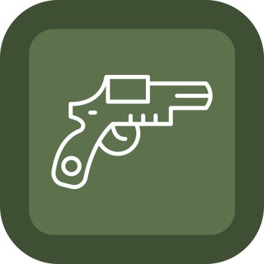 Silahlı bir askeri tabancanın vektör ikonu