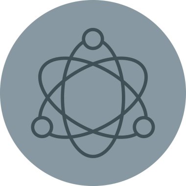 atom simgesi, vektör illüstrasyonu