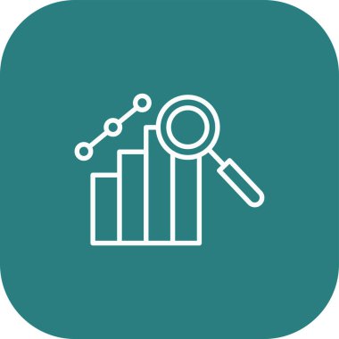 Büyüteçle çizelgenin vektör simgesi