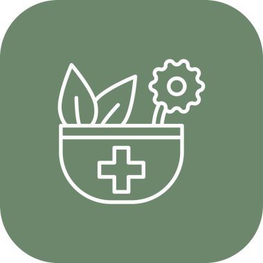 Bitki simgesinin vektör illüstrasyonu