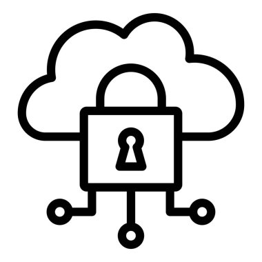 Bulut hesaplama simgesi vektör illüstrasyonu