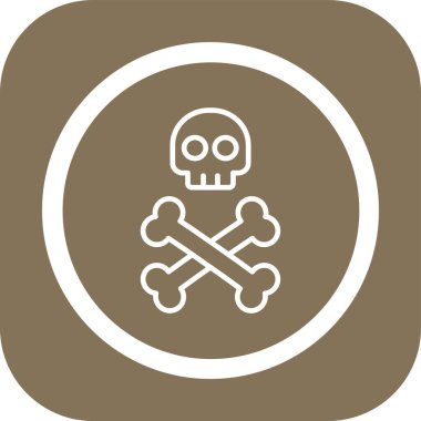 Kafatası. Web simgesi vektör illüstrasyonu