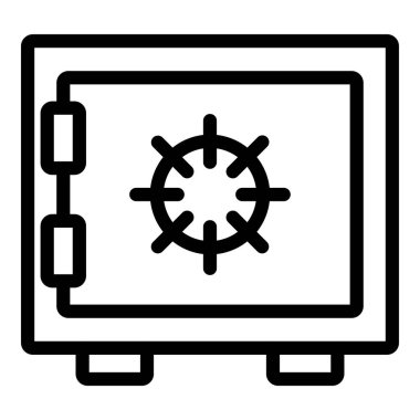 Güvenli güvenli güvenli simge ana hatları biçiminde