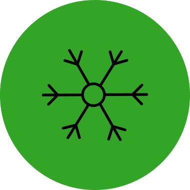 kar Tanesi simgesi vektör çizimi