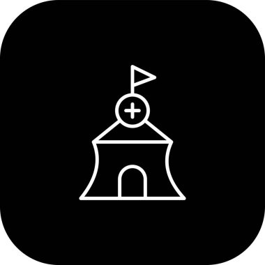 Kilise simgesi soyut bir grupta izole edildi