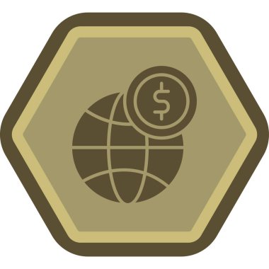 para işareti simgesine sahip dünya modaya uygun düz stil arka planda izole