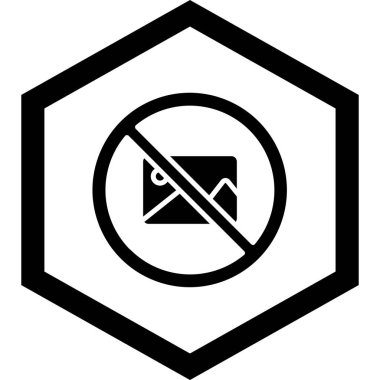 işareti simge vektör çizim yasak