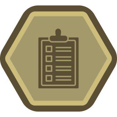 Kontrol listesi. Web simgesi basit illüstrasyon