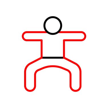 Egzersiz adamının vektör illüstrasyonu