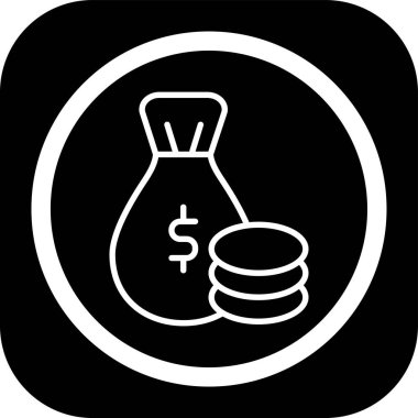 para simgesi siyah stil izole vektör illüstrasyonu