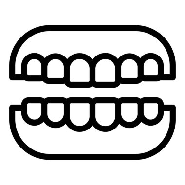 diş teli çizgi biçim vektör tasarımı
