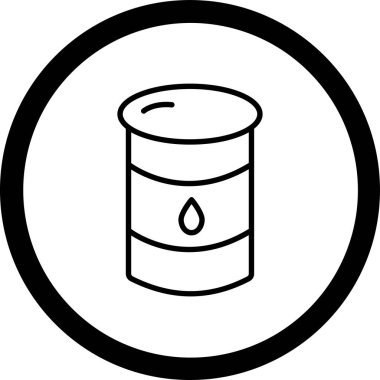 Bir varil simgesinin vektör illüstrasyonu