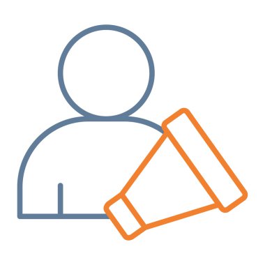 Ataşlı bir adamın vektör simgesi.