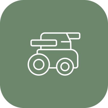 Traktör simgesi, vektör illüstrasyonu