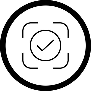 Kontrol işaretinin vektör çizimi