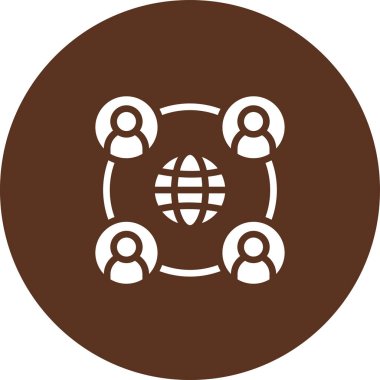 Bir dünya simgesinin vektör illüstrasyonu