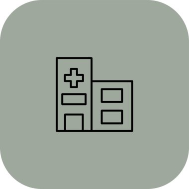 vektör hastane simgesi illüstrasyonu