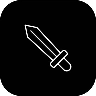 vektör kılıcı simgesi, basit illüstrasyon