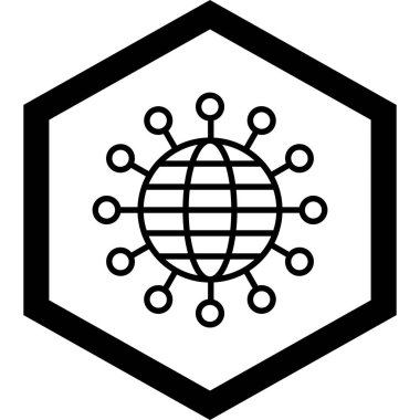 şebeke. Web simgesi basit illüstrasyon