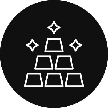 Yılbaşı ağacı simgesinin vektör illüstrasyonu