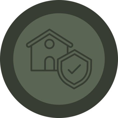 Ev. Web simgesi basit illüstrasyon