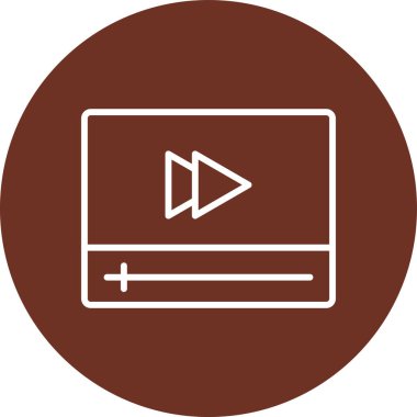 Hızlı İleri Ağ simgesi, vektör illüstrasyonu