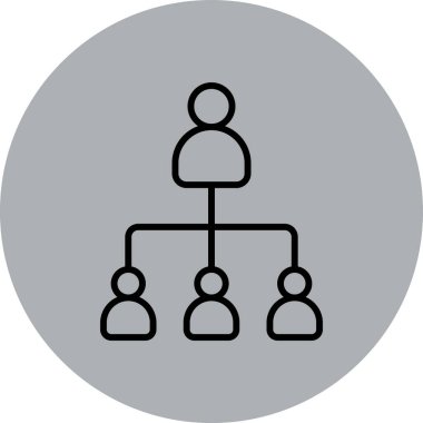 hiyerarşi vektör çizgisi simgesi