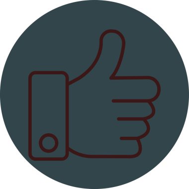 başparmak yukarı simgesi, vektör illüstrasyonu