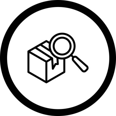 Kutu. Web simgesi basit illüstrasyon