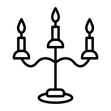 Mum simgesi vektörü. Taslak çizimi. izole kontur sembolü.